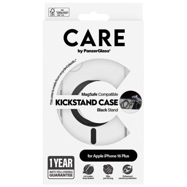 PanzerGlass Coque CARE Kickstand MagSafe iPhone 16 Plus - Noir