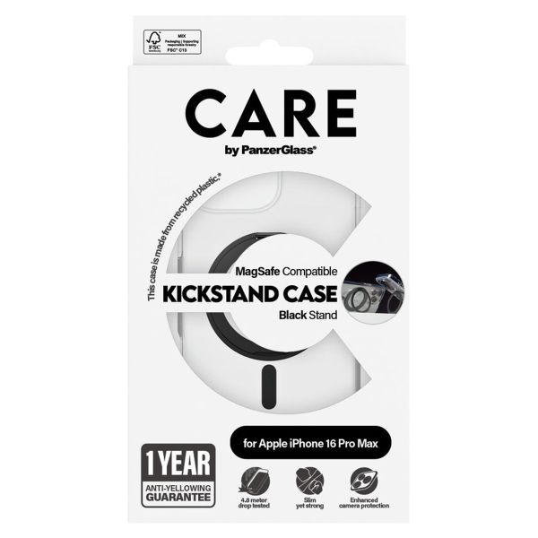 PanzerGlass Coque CARE Kickstand MagSafe iPhone 16 Pro Max - Noir