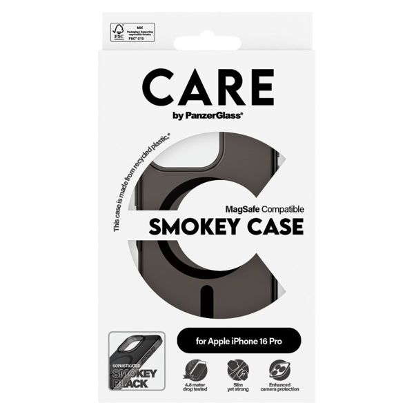 PanzerGlass Coque CARE Smokey Urban Combat MagSafe iPhone 16 Pro - Noir