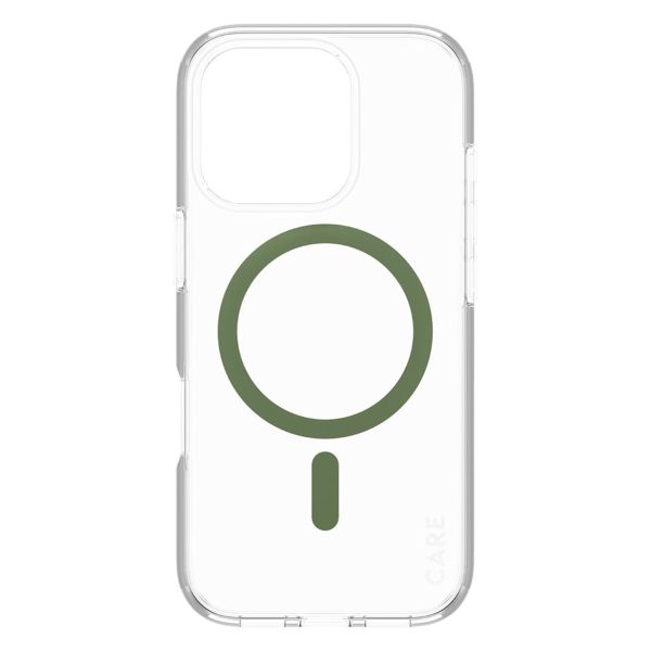 PanzerGlass Coque CARE Urban Combat MagSafe iPhone 16 Pro - Transparent / Vert