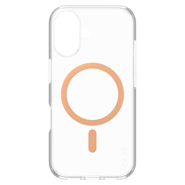 PanzerGlass Coque CARE Urban Combat MagSafe iPhone 16 - Transparent / Peach