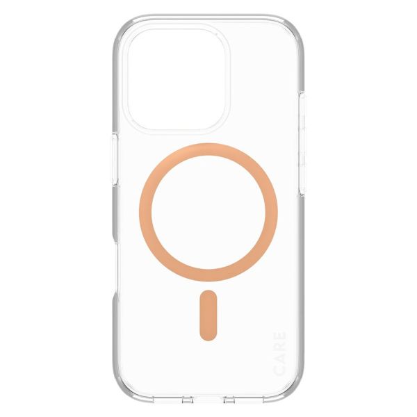 PanzerGlass Coque CARE Urban Combat MagSafe iPhone 16 Pro - Transparent / Peach