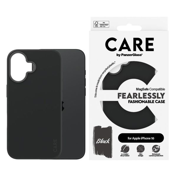 PanzerGlass Coque CARE Fashion MagSafe iPhone 16 - Noir