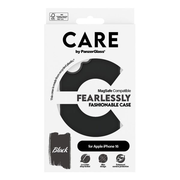 PanzerGlass Coque CARE Fashion MagSafe iPhone 16 - Noir