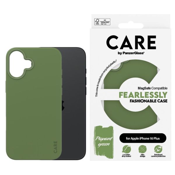 PanzerGlass Coque CARE Fashion MagSafe iPhone 16 Plus - Vert