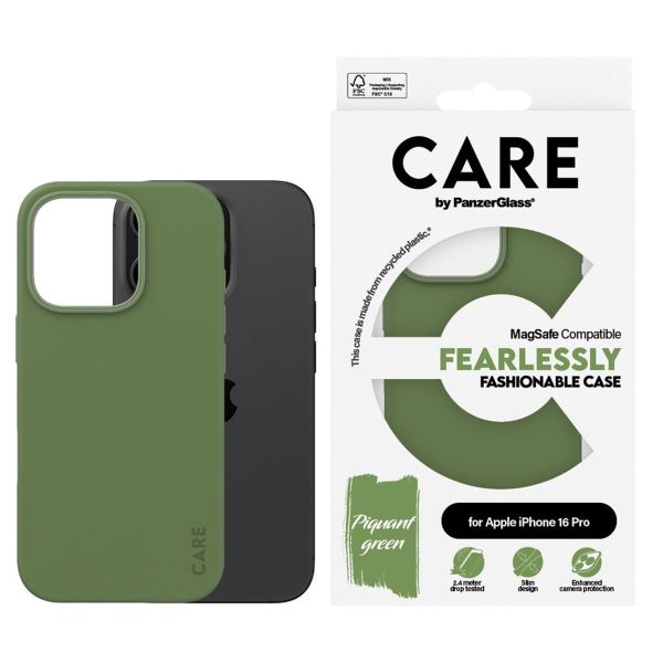 PanzerGlass Coque CARE Fashion MagSafe iPhone 16 Pro - Vert