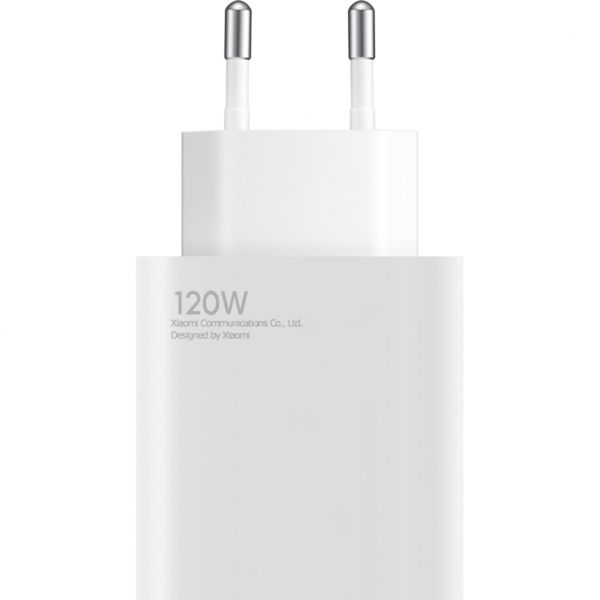 Xiaomi Adaptateur secteur d'origine avec câble USB-C - chargeur - Port USB-A + câble USB-A vers USB-C - 120 Watt - Blanc