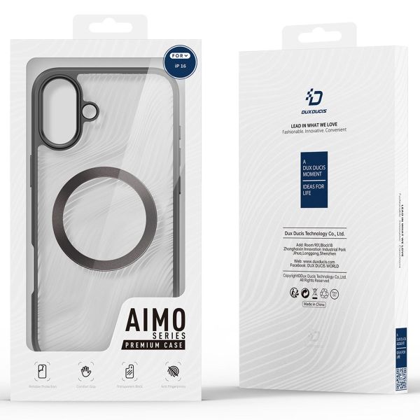 Dux Ducis Coque arrière Aimo avec MagSafe iPhone 16 - Transparent