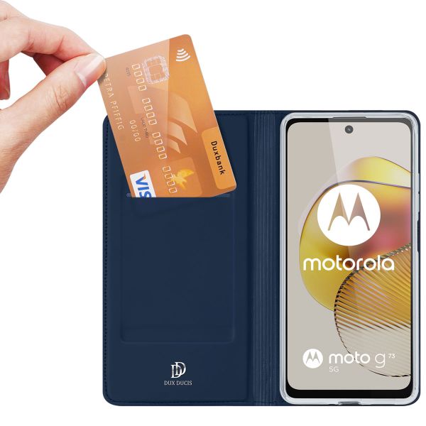 Dux Ducis Étui de téléphone Slim Motorola Moto G73 - Bleu foncé