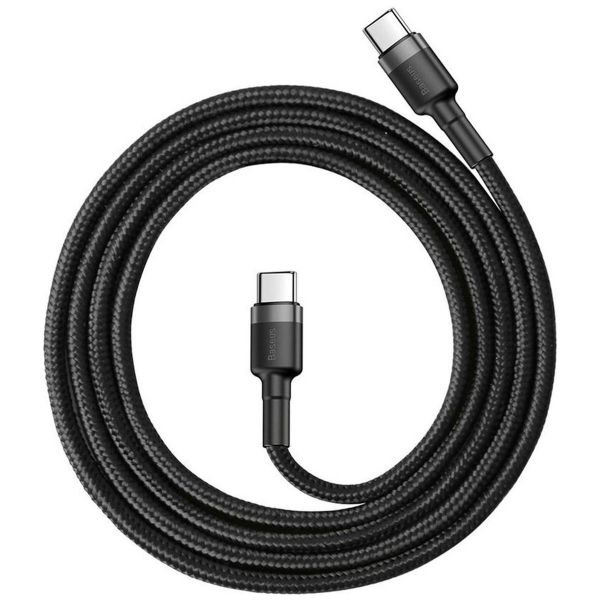 Baseus Cafule Series câble de charge rapide USB-C vers USB-C - 60 Watt - 2 mètres - Noir