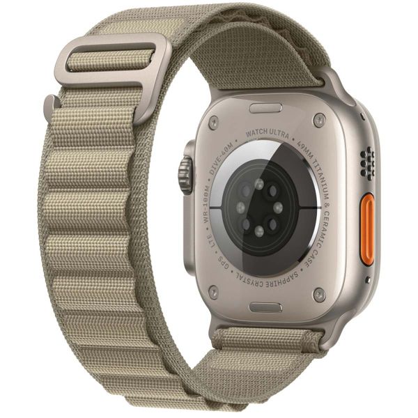 WiWu Bracelet en nylon Alpine Apple Watch Series 1-10 / SE / Ultra (2) - 42/44/45/46/49 mm - Vert Olive