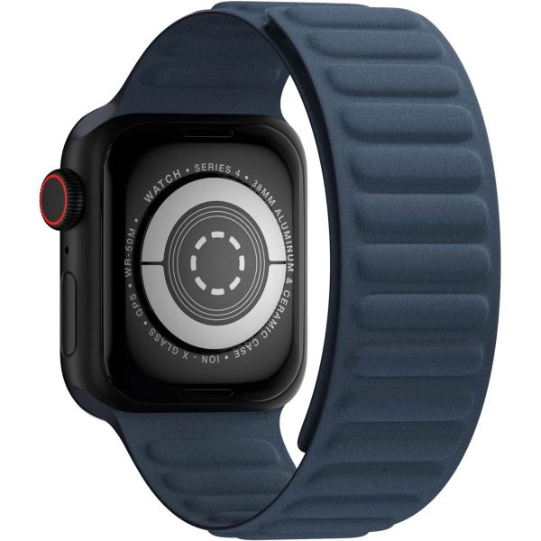 WiWu Bracelet à maillons tissés magnétiques Apple Watch Series 1-9 / SE / Ultra (2) - 42/44/45/49 mm - Bleu Océan