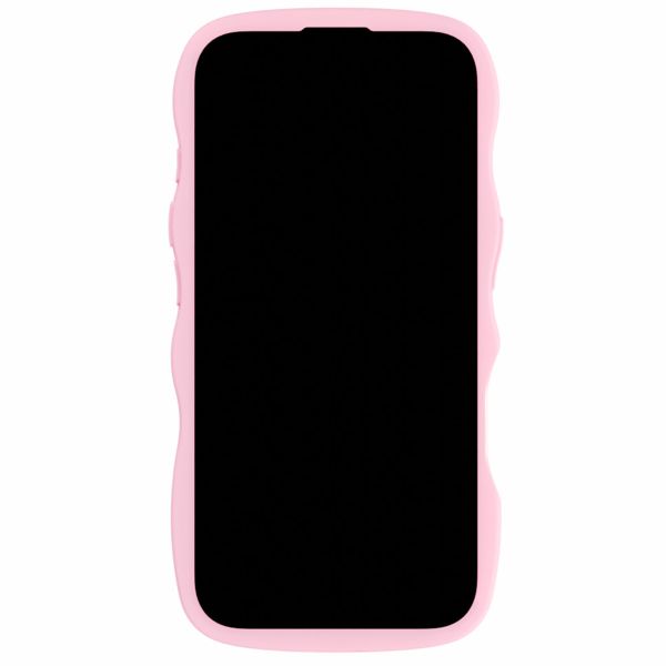 Holdit Coque Wavy iPhone 16 Plus - Pink / Transparent