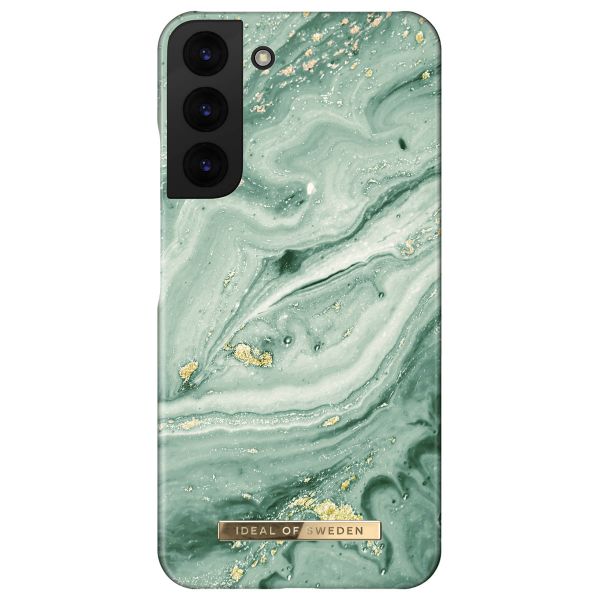 iDeal of Sweden Coque Fashion Samsung Galaxy S22 Plus - Mint Swirl Marble