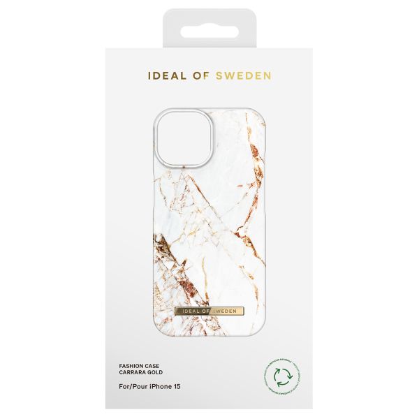 iDeal of Sweden Coque Fashion iPhone 15 - Carrara Gold