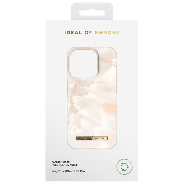 iDeal of Sweden Coque Fashion iPhone 15 Pro - Rose Pearl Marble