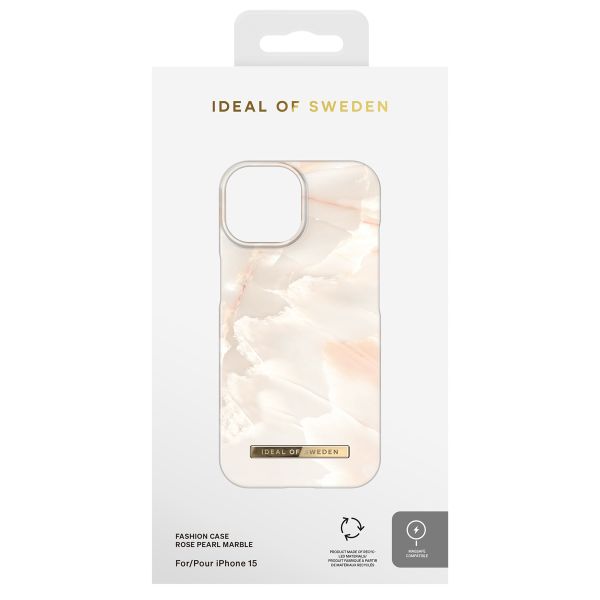 iDeal of Sweden Coque Fashion MagSafe iPhone 15 - Rose Pearl Marble