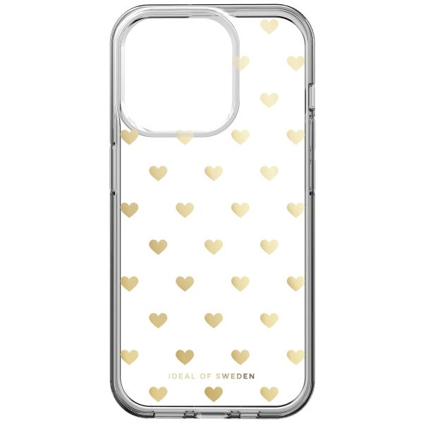 iDeal of Sweden Coque Clear iPhone 15 Pro - Golden Hearts