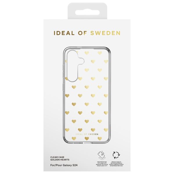 iDeal of Sweden Coque Clear Samsung Galaxy S24 - Golden Hearts