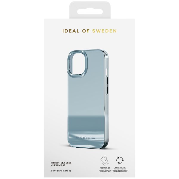 iDeal of Sweden Coque arrière Mirror iPhone 15 - Sky Blue