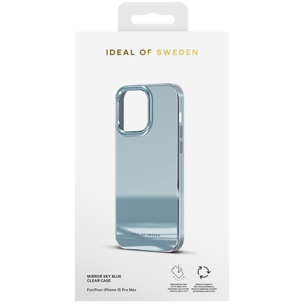iDeal of Sweden Coque arrière Mirror iPhone 15 Pro Max - Sky Blue