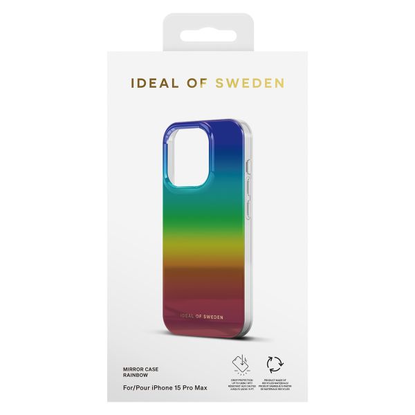 iDeal of Sweden Coque arrière Mirror iPhone 15 Pro Max - Rainbow