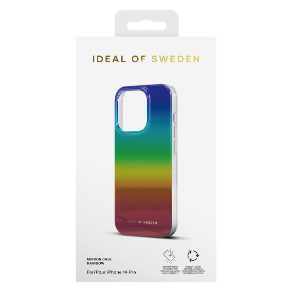 iDeal of Sweden Coque arrière Mirror iPhone 14 Pro - Rainbow
