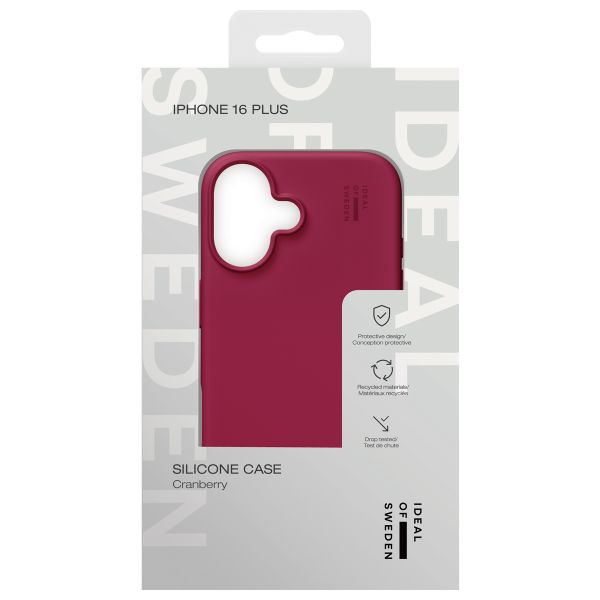 iDeal of Sweden Coque Silicone iPhone 16 Plus - Cranberry