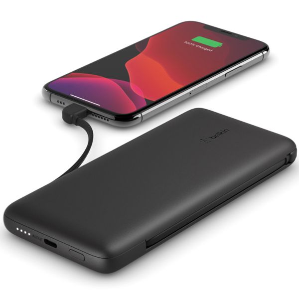 Belkin ﻿Batterie externe Boost↑Charge™ Plus + Câbles intégrés - 10.000 mAh - Noir