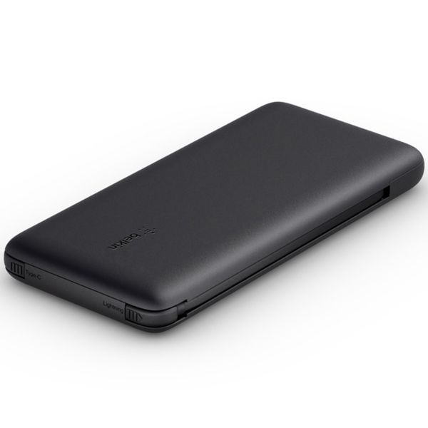 Belkin ﻿Batterie externe Boost↑Charge™ Plus + Câbles intégrés - 10.000 mAh - Noir