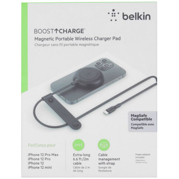 Belkin ﻿Boost↑Charge™ Magnetic Portable Wireless Charger Pad MagSafe - Noir