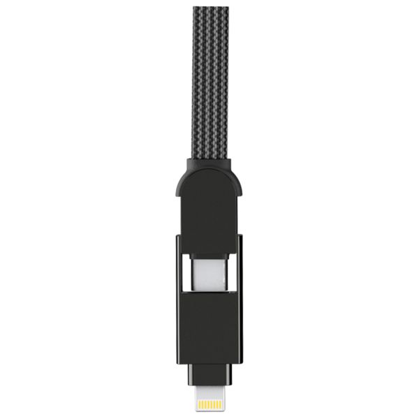 Rolling Square inCharge® XL câble de charge rapide 6-en-1 - 30 cm - Black