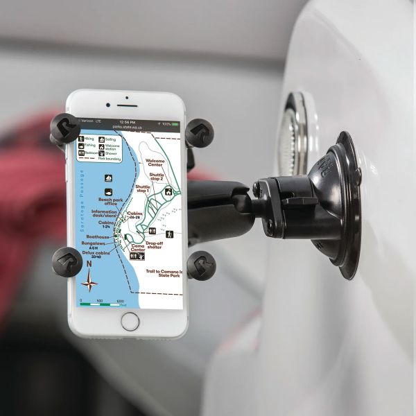 RAM Mounts ﻿X-Grip® Twist-lock Support de téléphone de voiture - Universel - Petit - Noir