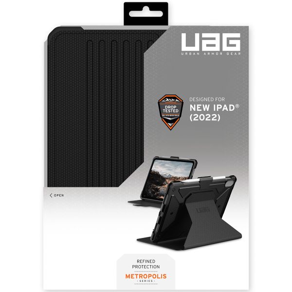 UAG Coque tablette Metropolis iPad 10 (2022) 10.9 pouces - Noir