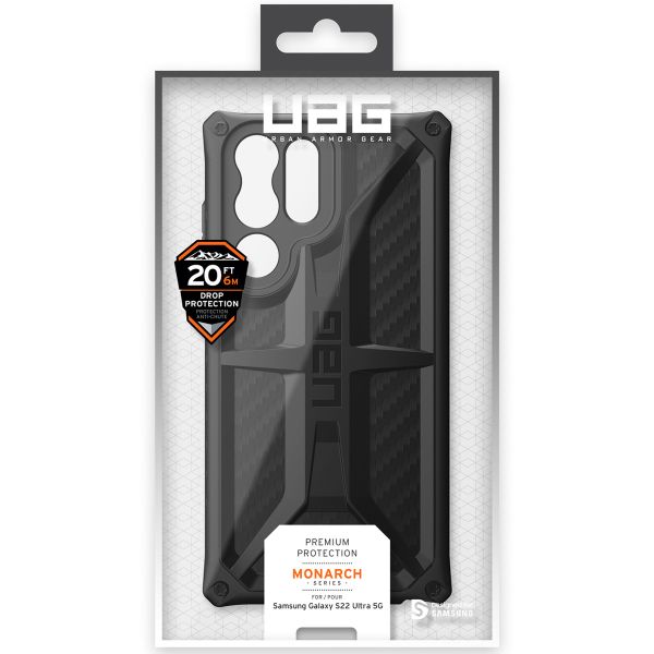 UAG Coque Monarch Samsung Galaxy S22 Ultra - Carbon Fiber