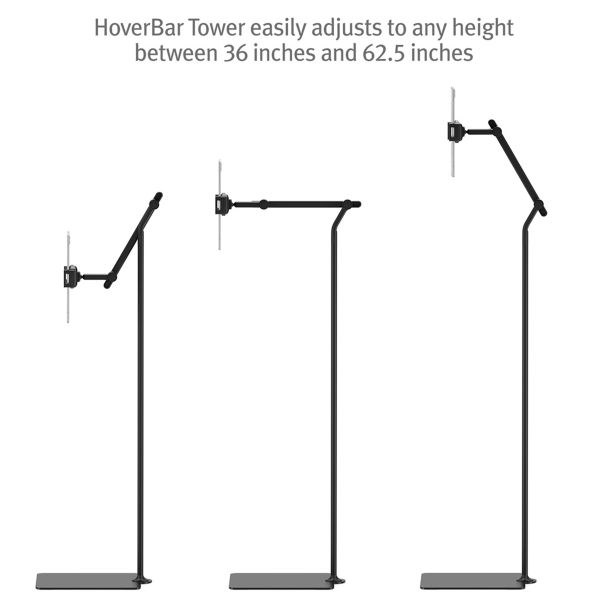 Twelve South HoverBar Tower - Support de tablette - Réglable - Noir