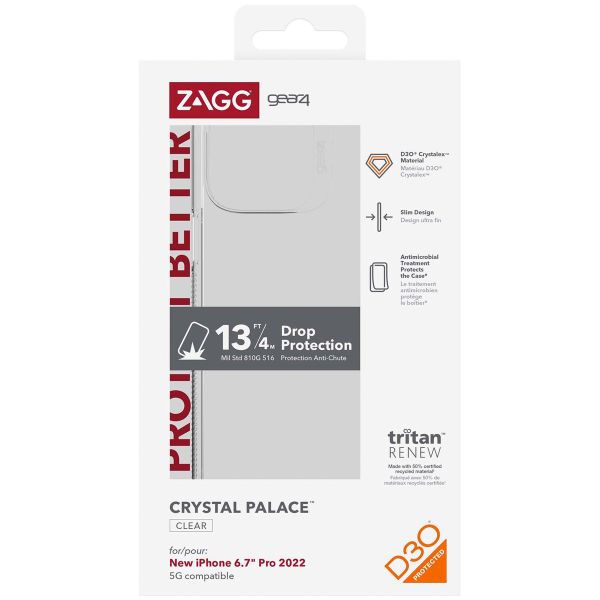 ZAGG Coque Crystal Palace iPhone 14 Pro Max - Transparent