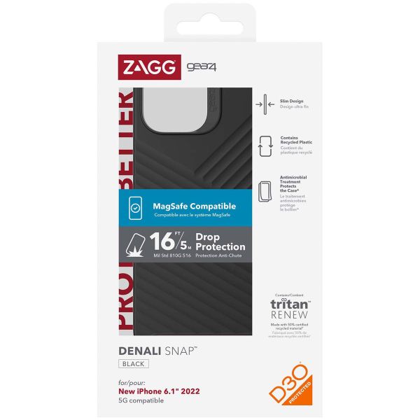 ZAGG Coque Denali Snap MagSafe iPhone 14 - Noir