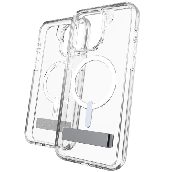 ZAGG Coque Crystal Palace Snap KickStand avec MagSafe iPhone 15 Pro Max - Transparent