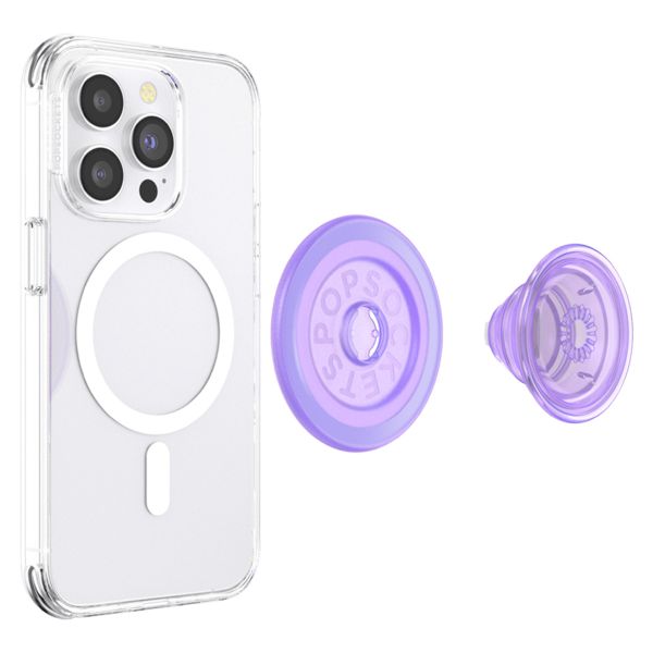 PopSockets PopGrip MagSafe Round - Translucent Lavender