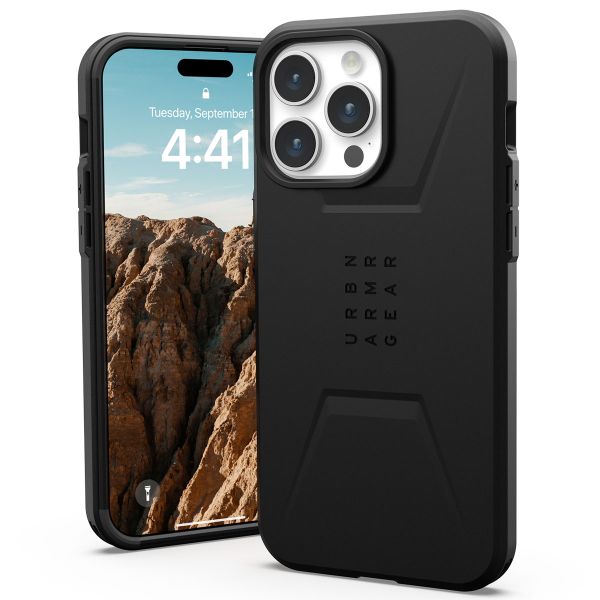 UAG Coque Civilian MagSafe iPhone 15 Pro Max - Noir