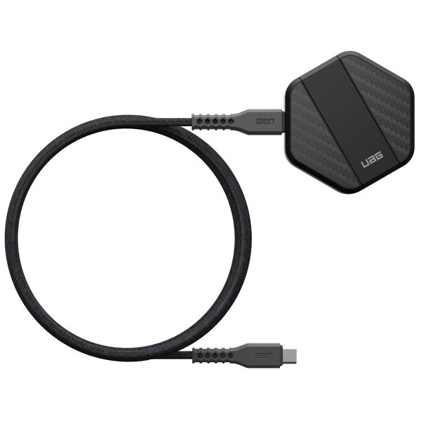 UAG Station de charge sans fil avec support - Compatible MagSafe - 15 watts - Noir / Carbone