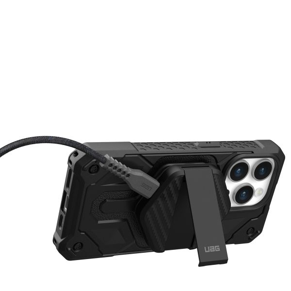 UAG Station de charge sans fil avec support - Compatible MagSafe - 15 watts - Noir / Carbone