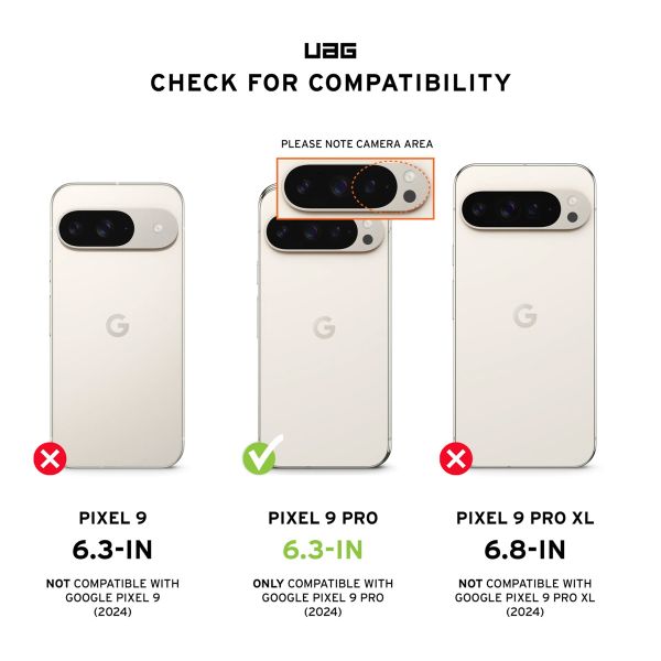 UAG Coque arrière Plyo Pro Google Pixel 9 Pro - Ice / Silver