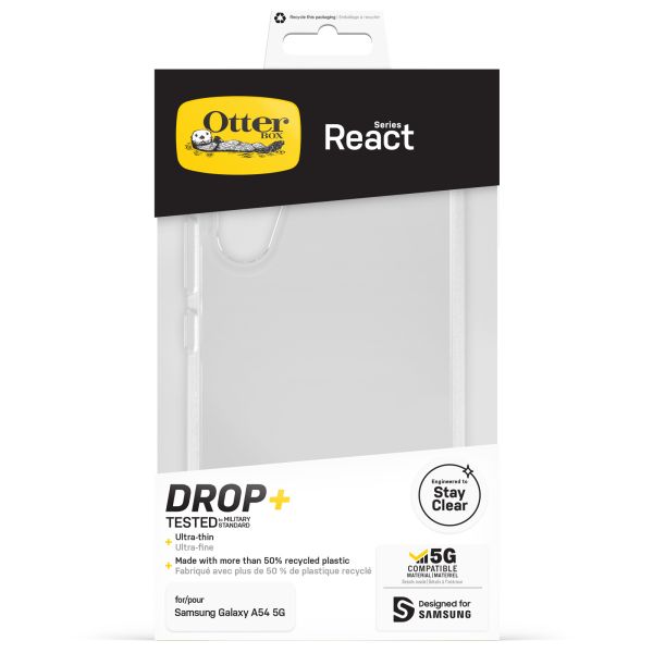 OtterBox Coque arrière React Samsung Galaxy A54 (5G) - Transparent