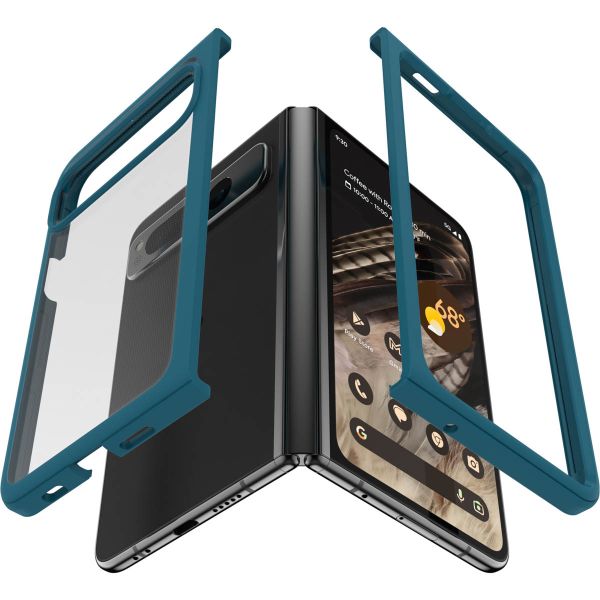 OtterBox Coque arrière Thin Flex Google Pixel Fold - Transparent/Bleu