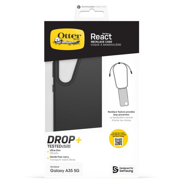 OtterBox Coque arrière React Necklace Samsung Galaxy A35 - Black