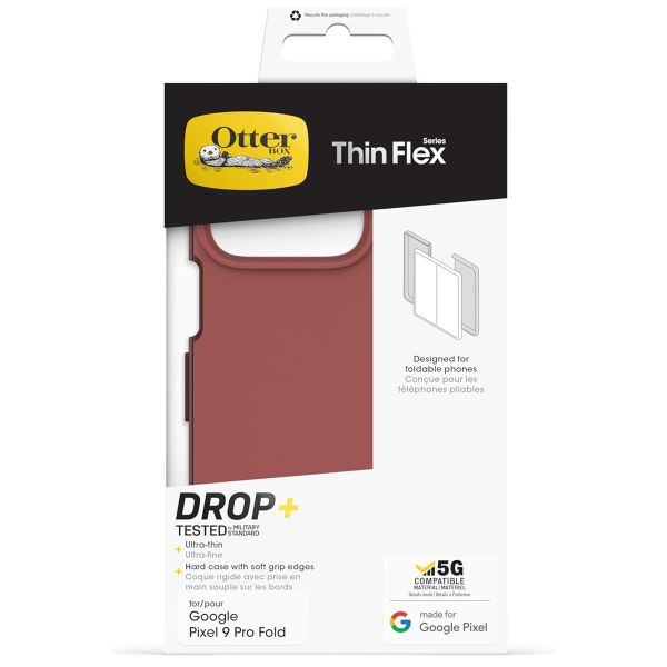 OtterBox Coque arrière Thin Flex Google Pixel 9 Pro Fold - Red Clay