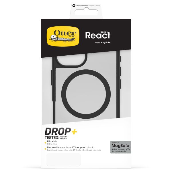 OtterBox Coque React MagSafe iPhone 16 - Clear / Black