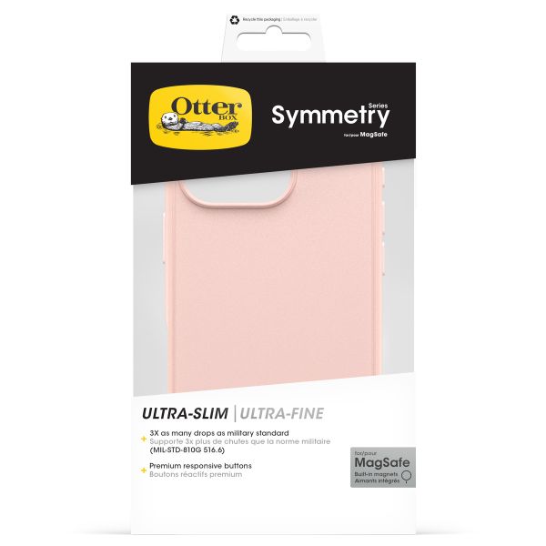 OtterBox Coque Symmetry MagSafe iPhone 16 - Ballet Shoes Rose